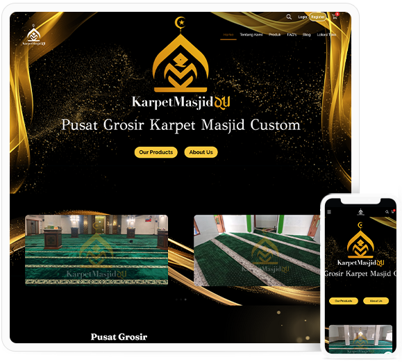 Website e-commerce untuk produk karpet masjid